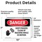 Signmission Keep Fingers Clear Of Machine Motion Danger Sign, Vinyl Decal, 10in W x 7in L, 2PK OS-2PACK-DS-D-710-L-1386 - alternate 3